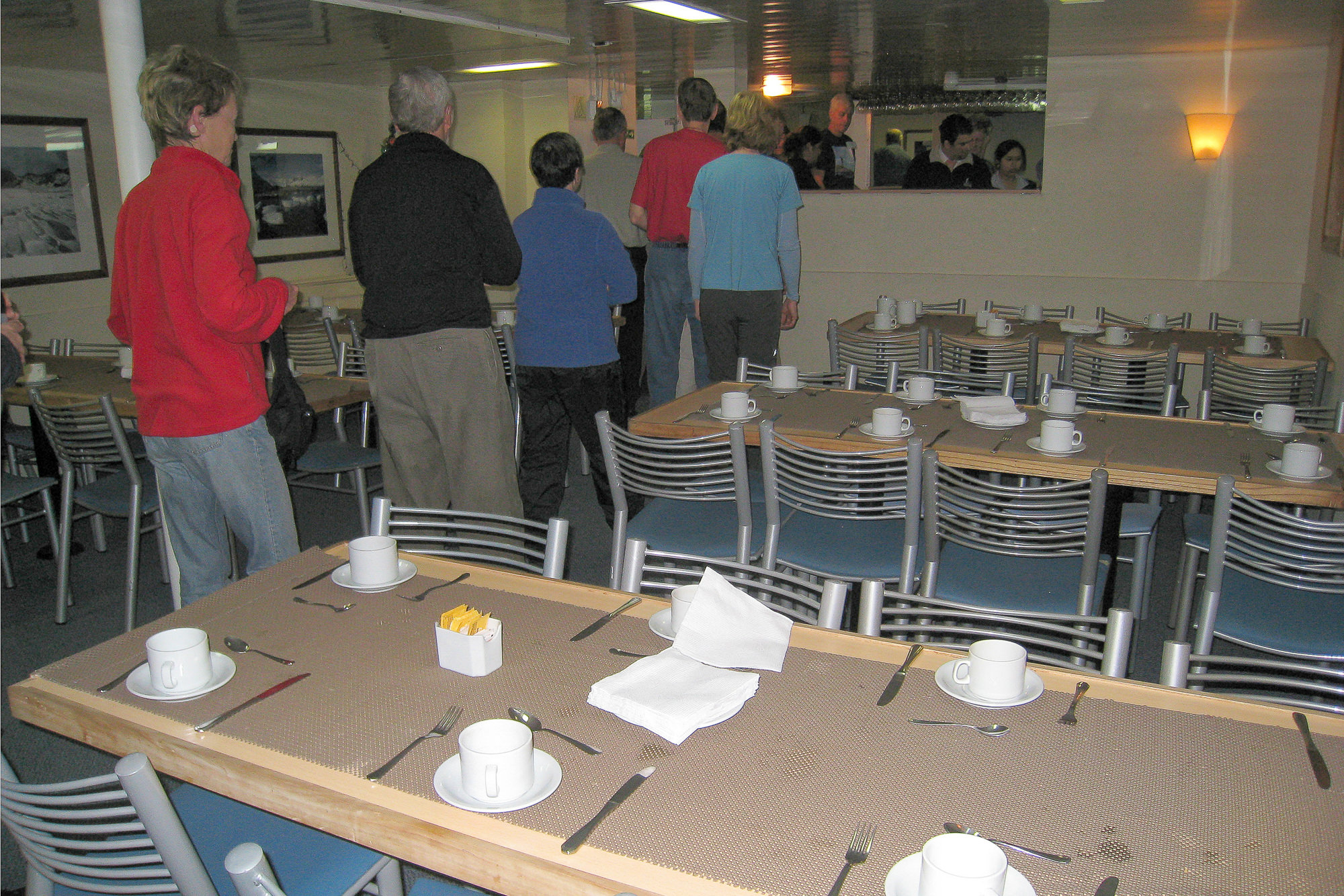 first breakfast on the ship