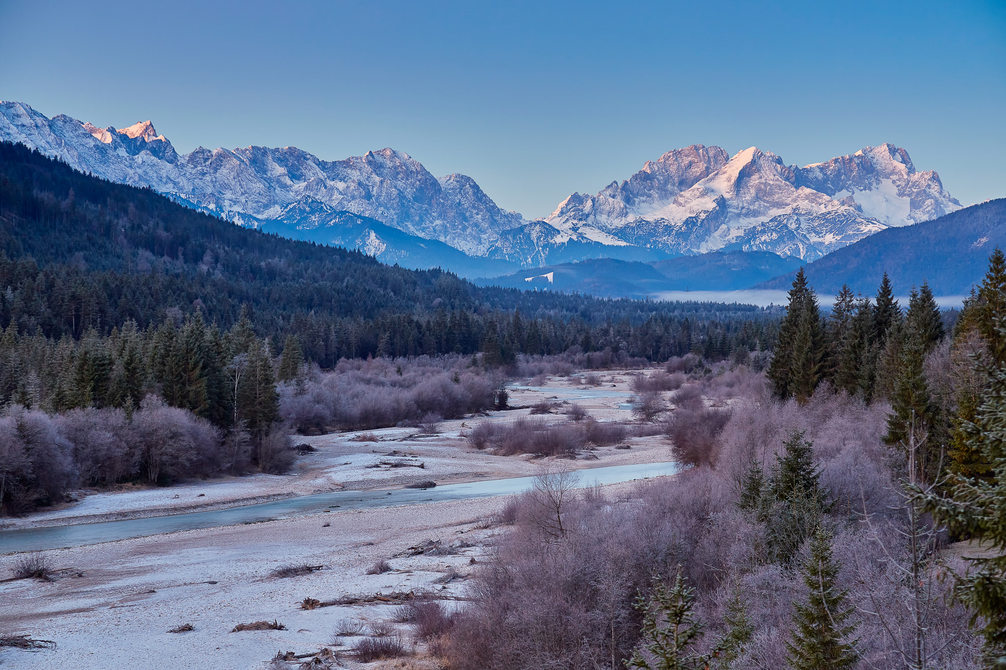 river Isar between Wallgau and lake Sylvensteinsee